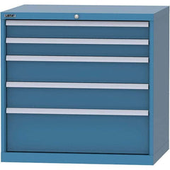 LISTA - 5 Drawer, 84 Compartment Bright Blue Steel Modular Storage Cabinet - All Tool & Supply