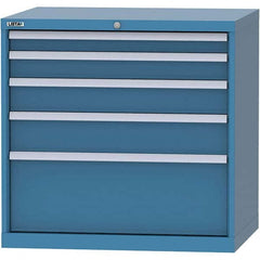 LISTA - 4 Drawer, 84 Compartment Bright Blue Steel Modular Storage Cabinet - All Tool & Supply