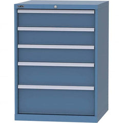 LISTA - 5 Drawer, 45 Compartment Bright Blue Steel Modular Storage Cabinet - All Tool & Supply