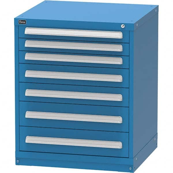 Vidmar - 7 Drawer Bright Blue Steel Modular Storage Cabinet - All Tool & Supply