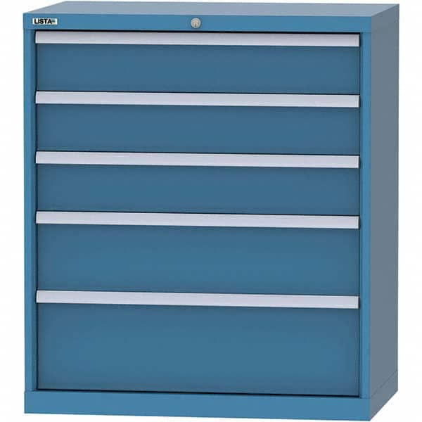 LISTA - 4 Drawer, 84 Compartment Bright Blue Steel Modular Storage Cabinet - All Tool & Supply