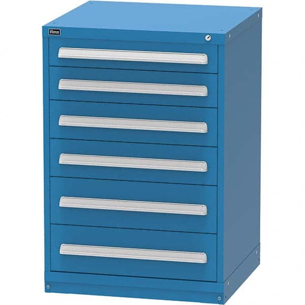 Vidmar - 6 Drawer Bright Blue Steel Modular Storage Cabinet - All Tool & Supply