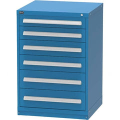 Vidmar - 6 Drawer, 344 Compartment Bright Blue Steel Modular Storage Cabinet - All Tool & Supply