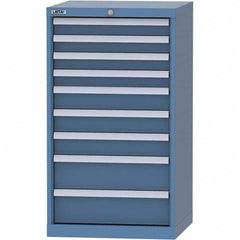 LISTA - 9 Drawer, 84 Compartment Bright Blue Steel Modular Storage Cabinet - All Tool & Supply