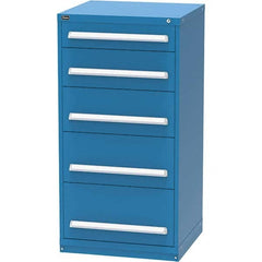 Vidmar - 5 Drawer, 124 Compartment Bright Blue Steel Modular Storage Cabinet - All Tool & Supply