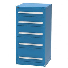 Vidmar - 5 Drawer Bright Blue Steel Modular Storage Cabinet - All Tool & Supply