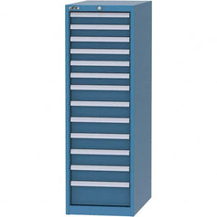 LISTA - 13 Drawer, 45 Compartment Bright Blue Steel Modular Storage Cabinet - All Tool & Supply