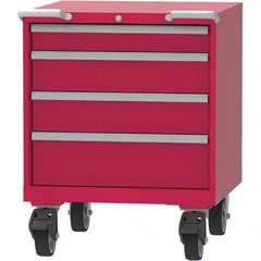 LISTA - 4 Drawer, 45 Compartment Red Steel Modular Storage Cabinet - All Tool & Supply