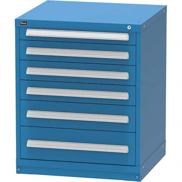 Vidmar - 6 Drawer Bright Blue Steel Modular Storage Cabinet - All Tool & Supply