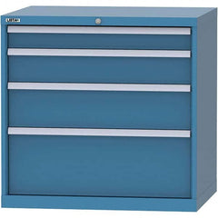 LISTA - 4 Drawer, 84 Compartment Bright Blue Steel Modular Storage Cabinet - All Tool & Supply