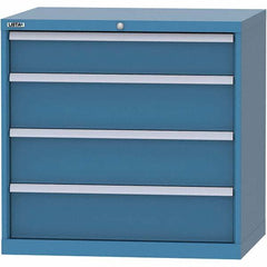 LISTA - 4 Drawer, 84 Compartment Bright Blue Steel Modular Storage Cabinet - All Tool & Supply