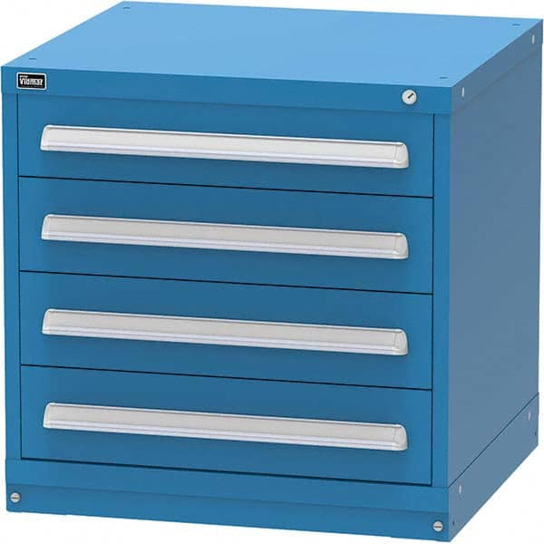 Vidmar - 4 Drawer, 344 Compartment Bright Blue Steel Modular Storage Cabinet - All Tool & Supply