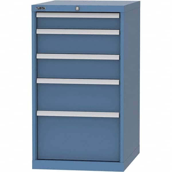 LISTA - 5 Drawer, 99 Compartment Bright Blue Steel Modular Storage Cabinet - All Tool & Supply