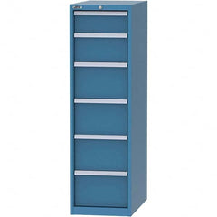 LISTA - 6 Drawer, 45 Compartment Bright Blue Steel Modular Storage Cabinet - All Tool & Supply