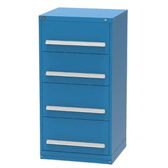 Vidmar - 4 Drawer, 344 Compartment Bright Blue Steel Modular Storage Cabinet - All Tool & Supply