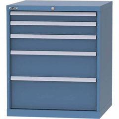 LISTA - 5 Drawer, 45 Compartment Bright Blue Steel Modular Storage Cabinet - All Tool & Supply