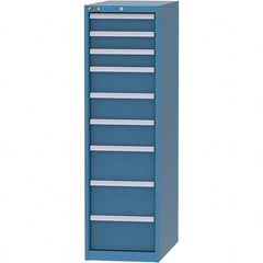 LISTA - 9 Drawer, 45 Compartment Bright Blue Steel Modular Storage Cabinet - All Tool & Supply