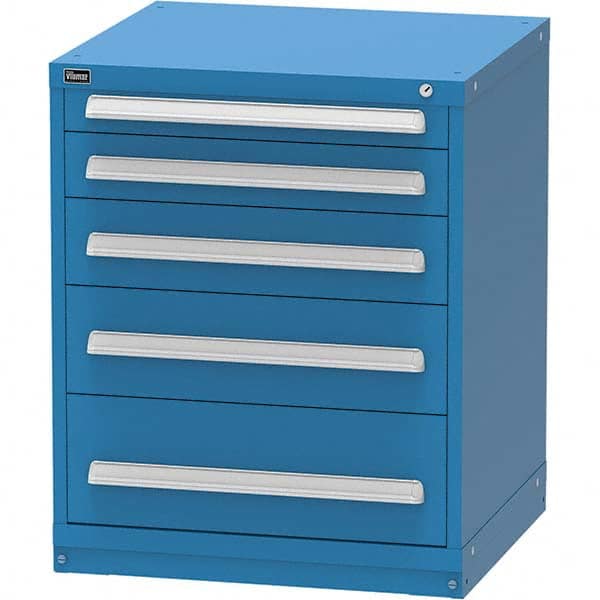 Vidmar - 5 Drawer Bright Blue Steel Modular Storage Cabinet - All Tool & Supply