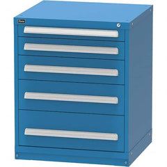 Vidmar - 5 Drawer, 344 Compartment Bright Blue Steel Modular Storage Cabinet - All Tool & Supply