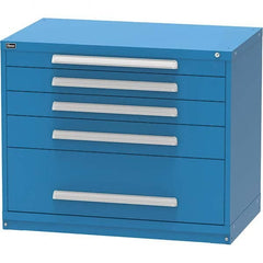 Vidmar - 5 Drawer, 344 Compartment Bright Blue Steel Modular Storage Cabinet - All Tool & Supply