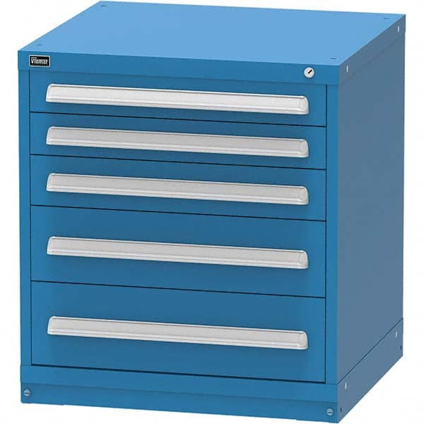 Vidmar - 5 Drawer Bright Blue Steel Modular Storage Cabinet - All Tool & Supply