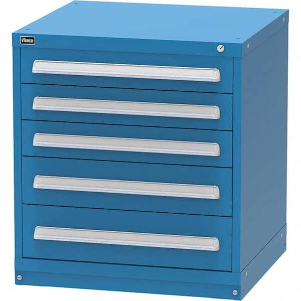 Vidmar - 5 Drawer, 344 Compartment Bright Blue Steel Modular Storage Cabinet - All Tool & Supply