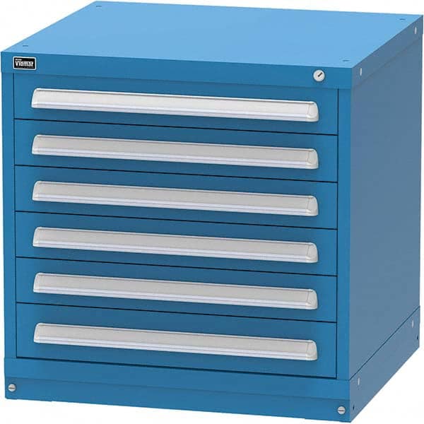 Vidmar - 6 Drawer Bright Blue Steel Modular Storage Cabinet - All Tool & Supply