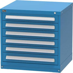 Vidmar - 6 Drawer Bright Blue Steel Modular Storage Cabinet - All Tool & Supply