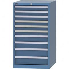 LISTA - 10 Drawer, 99 Compartment Bright Blue Steel Modular Storage Cabinet - All Tool & Supply