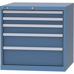 LISTA - 5 Drawer, 45 Compartment Bright Blue Steel Modular Storage Cabinet - All Tool & Supply