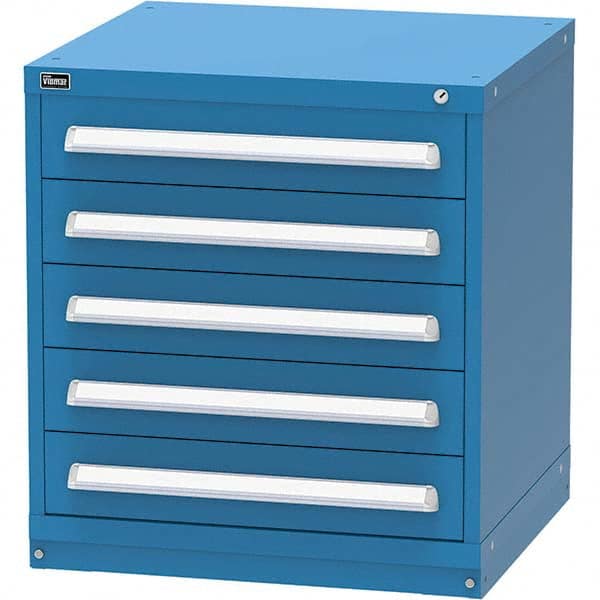 Vidmar - 5 Drawer, 344 Compartment Bright Blue Steel Modular Storage Cabinet - All Tool & Supply