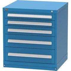 Vidmar - 5 Drawer, 344 Compartment Bright Blue Steel Modular Storage Cabinet - Exact Industrial Supply