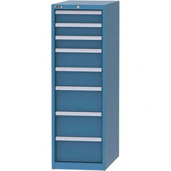 LISTA - 8 Drawer, 45 Compartment Bright Blue Steel Modular Storage Cabinet - All Tool & Supply