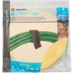 Velcro Brand - Cable Ties; Cable Tie Type: Reusable Cable Tie ; Material: Hook and Loop ; Color: Mimosa Yellow ; Overall Length (Feet): 75 ; Overall Length (Decimal Inch): 300.00000 ; Maximum Bundle Diameter (Inch): 1 - Exact Industrial Supply