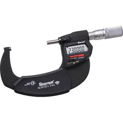 Starrett - Electronic Outside Micrometers Minimum Measurement (Decimal Inch): 2 Minimum Measurement (mm): 50 - All Tool & Supply