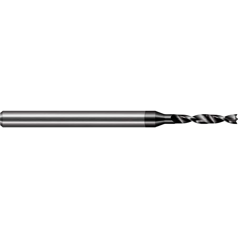 Harvey Tool - Brad-Point Drill Bits; Drill Bit Size (Wire): #54 ; Drill Bit Size (Decimal Inch): 0.0550 ; Drill Bit Size (mm): 1.3970 ; Drill Bit Material: Solid Carbide ; Drill Bit Finish/Coating: Amorphous Diamond ; Flute Length (Inch): 0.3740 - Exact Industrial Supply