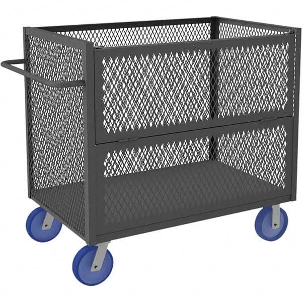 Durham - 3,600 Lb Capacity 1-Shelf 3-Sided Mesh Truck - All Tool & Supply