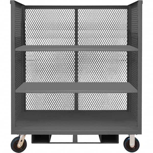 Durham - 3,600 Lb Capacity 3-Shelf 3-Sided Mesh Truck - All Tool & Supply