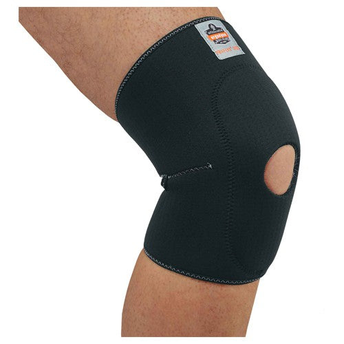 615 2 XL Black Knee Sleeve W/ Open Patella/Anterior Pad - All Tool & Supply