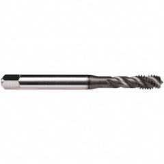 Spiral Flute Tap: 3/8-24, UNF, 3 Flute, Bottoming, 3B Class of Fit, HSS-E, GLT-1 Finish 3.937″ OAL, Right Hand Flute, Right Hand Thread, H3