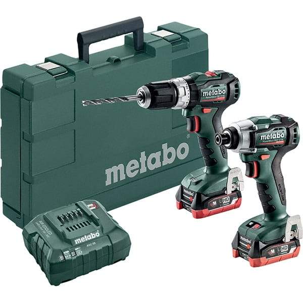 Metabo - Cordless Tool Combination Kits Voltage: 12 Tools: 1/4" Hex Compact Brushless Impact Driver; Compact Brushless Hammer Drill/Driver - All Tool & Supply