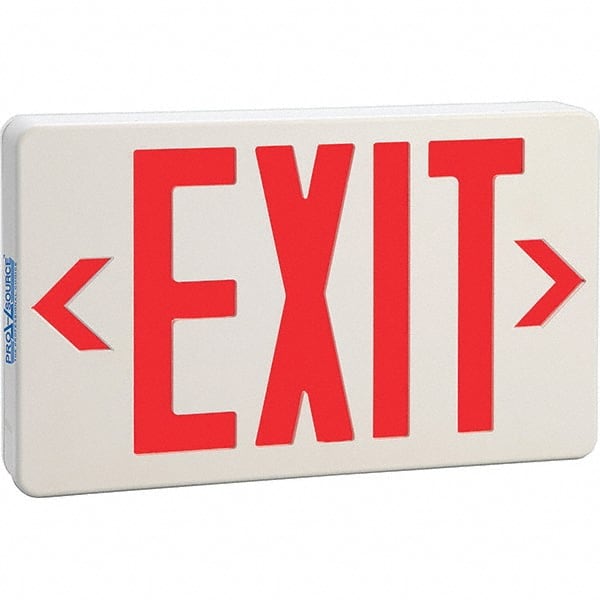 PRO-SOURCE - Illuminated Exit Signs Number of Faces: 1 Letter Color: Red - All Tool & Supply