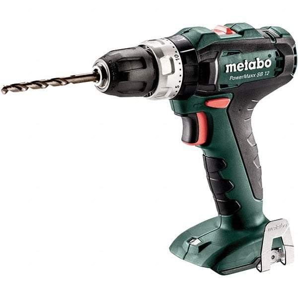 Metabo - 12 Volt 3/8" Keyless Chuck Cordless Hammer Drill - 0 to 21,000 BPM, 0 to 360 & 1,400 RPM, Reversible - All Tool & Supply