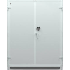 StrongHold - Storage Cabinets; Type: Locking ; Width (Inch): 60 ; Depth (Inch): 24 ; Height (Inch): 75 ; Number of Shelves: 3 ; Material: Steel - Exact Industrial Supply