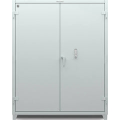 StrongHold - Storage Cabinets; Type: Locking ; Width (Inch): 60 ; Depth (Inch): 24 ; Height (Inch): 75 ; Number of Shelves: 3 ; Material: Steel - Exact Industrial Supply