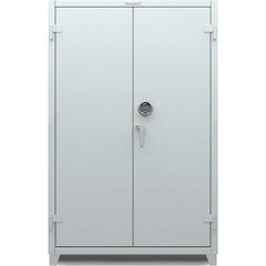 StrongHold - Storage Cabinets; Type: Locking ; Width (Inch): 48 ; Depth (Inch): 24 ; Height (Inch): 75 ; Number of Shelves: 3 ; Material: Steel - Exact Industrial Supply