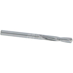 Screw Machine Length Drill Bit: 0.154″ Dia, 135 °, Solid Carbide Bright/Uncoated, Right Hand Cut, Straight-Cylindrical Shank