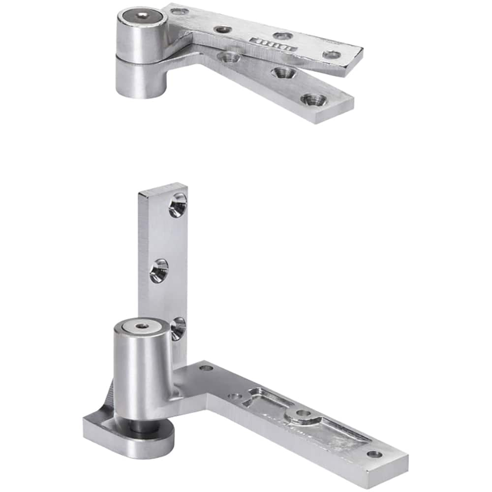 Rixson - Pivot Hinges; Finish/Coating: Satin Chrome ; Material: Brass ; Type: Offset Regular Jamb Attached Pivot ; Hand: Right Hand ; Leaf Height: 4-1/4 (Inch); Length (Inch): 5-1/2 - Exact Industrial Supply