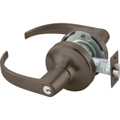 Yale - Lever Locksets; Door Thickness: 1-3/4 (Inch); Door Thickness: 1-3/4 ; Back Set: 2-3/4 (Inch); For Use With: Entrance or Office Doors ; Finish/Coating: Oxidized Satin Dark Bronze (10B) ; Cylinder Type: 6 Pin Schlage C Keway, Keyed - Exact Industrial Supply