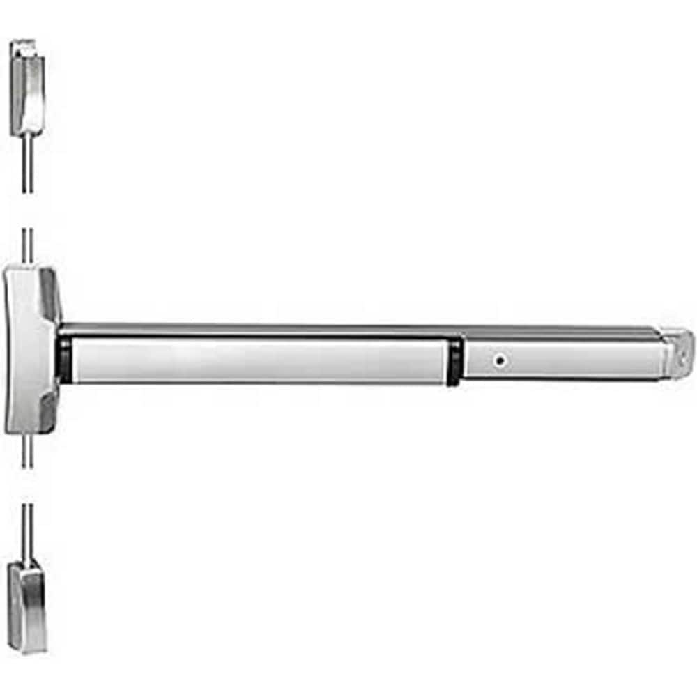 Yale - Vertical Bars; Type: Surface Vertical Rod Exit Device ; Rating: Fire Rated ; Hand: RHR ; Finish/Coating: Satin Stainless Steel ; Minimum Door Width: 30 (Inch); Maximum Door Width: 36.000 (Inch) - Exact Industrial Supply